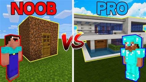 Noob Vs Pro Modern House In Minecraft Pe Youtube