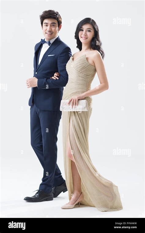 Elegant Young Couple Walking Stock Photo Alamy