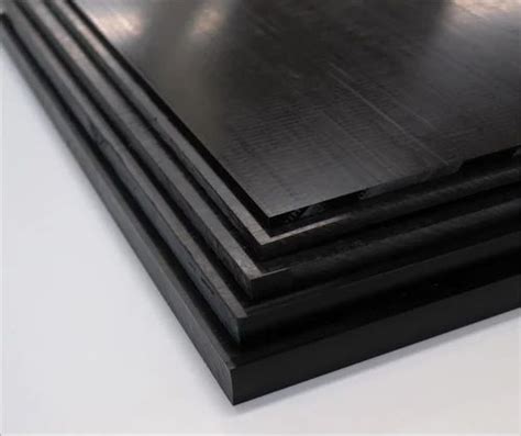 Color Coated Black Rectangle Delrin Sheet Thickness 5mm Size 300 X