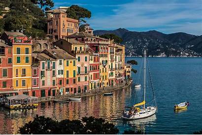 Portofino Italian Riviera Waterfront Boats Travel