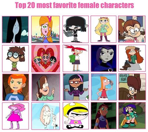 Top 20 Most Favorite Female Characters By Hodung564 On Deviantart
