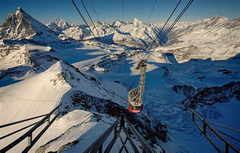Matterhorn Glacier Paradise Cable Car Matterhorn Show Place Landscape