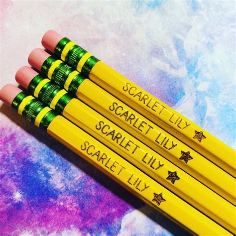 Personalized Pencils 12 Pack Engraved Pencils Name Etsy