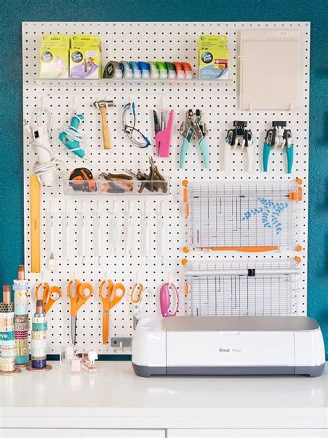 Wow This Peg Board Tool Wall And Cricut Station Is Amazing In 2020