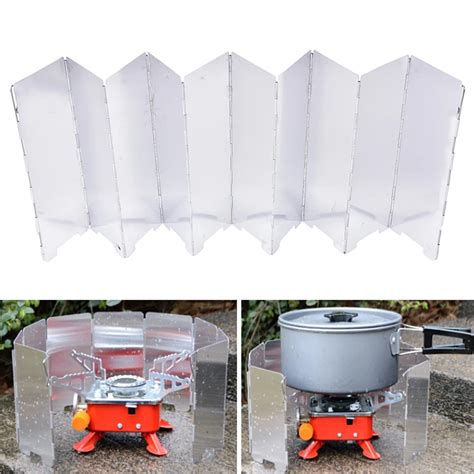 8910 Plate Foldable Stove Windshield Outdoor Camping Cooking Gas