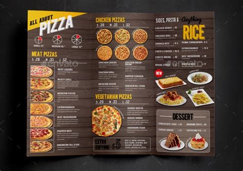Free 25 Sample Pizza Menu Templates In In Psd