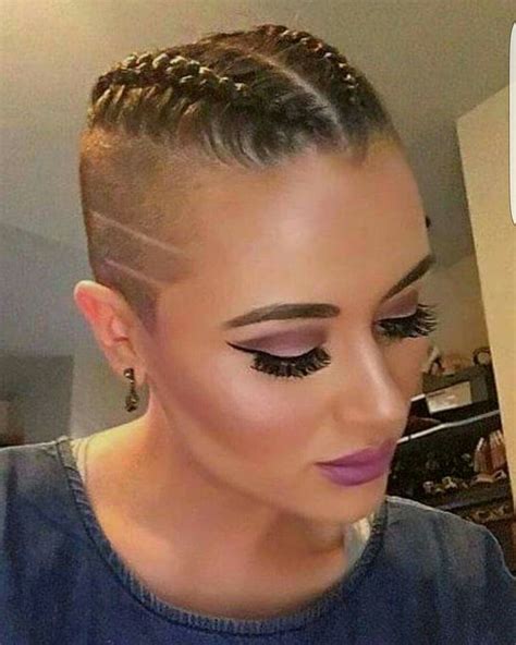 Love This Style Shaved Side Hairstyles Braids For Short Hair Half