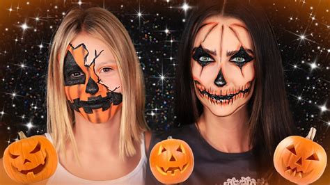 Easy Halloween Pumpkin Jack O Lantern Makeup Youtube