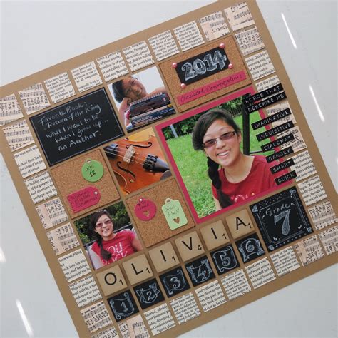 Scrapbook Ideas For Back To School Mosaic Moments Page Layout System