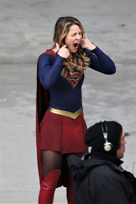 MELISSA BENOIST On The Set Of Supergirl In Vancouver HawtCelebs