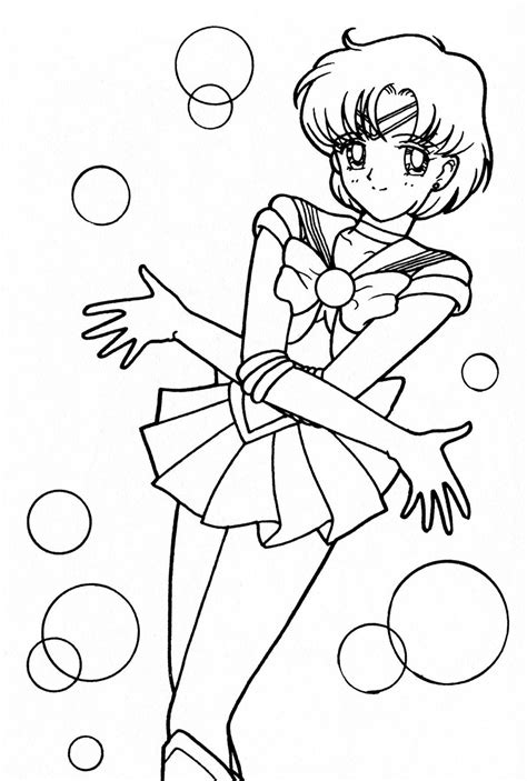 Sailor Mercury Coloring Book Xeelha Sailor Moon Coloring Pages