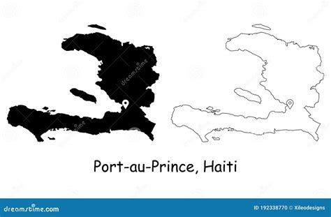 Port Au Prince Haiti Detailed Country Map With Location Pin On Capital