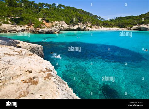 Cala Mitjana Menorca Minorca Stock Photo Alamy