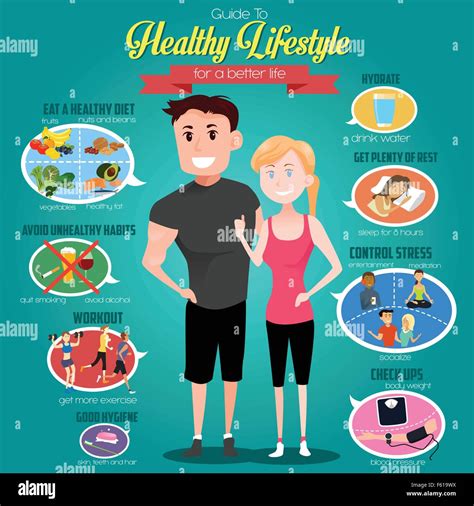 Una Ilustraci N Vectorial De La Infograf A De Una Gu A De Estilo De Vida Saludable Para Una Vida