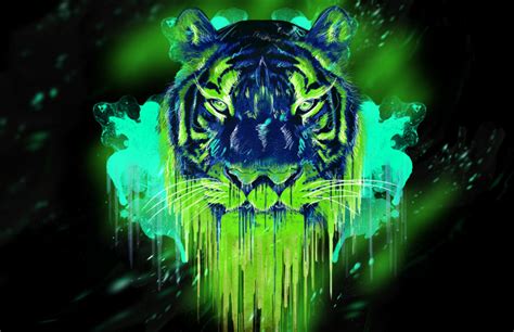 Lightning Fire Cool Tiger Wallpapers Img Mojo