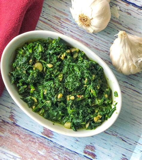 Spinach Stir Fry Recipe With Garlic By Archanas Kitchen