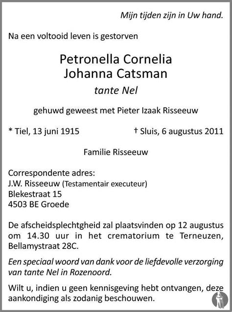 Petronella Cornelia Johanna Nel Risseeuw Catsman 06 08 2011