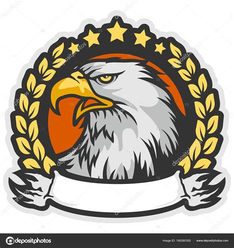 Cartoon Eagle Mascot Character Sport Logo Vector Stock Illustration By