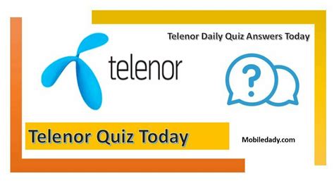 Telenor Quiz Today February 27 2024 My Telenor Test Your Skills Answers