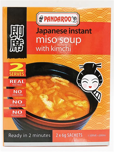 Pandaroo Instant Miso Soup With Kimchi 12g From Buy Asian Food 4u