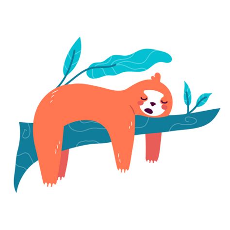 Cute Sleepy Sloth Png Vector For Free Download Freeimages
