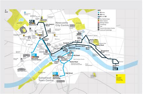 Newcastle Tourist Transport Map