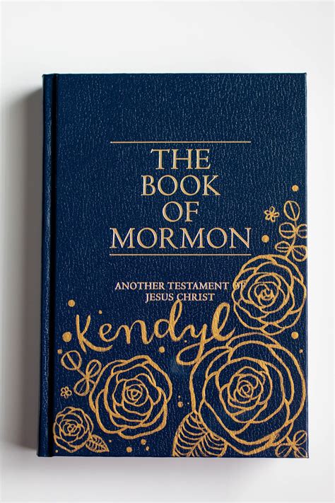Customized Handpainted Book Of Mormon Rose Etsy In 2021 Book Of