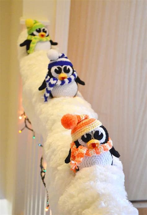 Penguin Amigurumi Crochet Pattern Festive Staircase Decor
