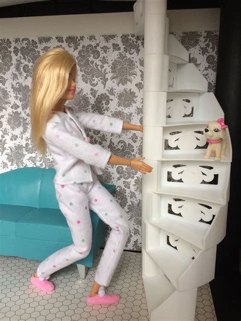 Barbie Doll Size Flannel Pajamas Pjs Outfit Winter Pajama White