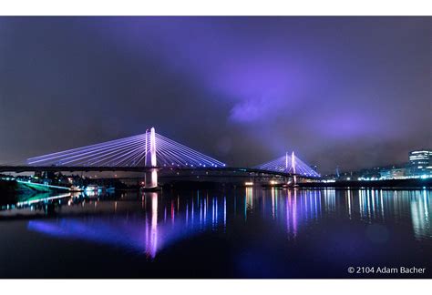 Tilikum Crossing Bridge Night Photography