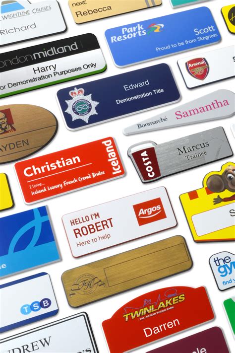 Personalised Name Badge With Logo