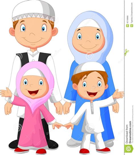 Gambar Bocah Clipart Pencil Color Gambar Kartun Anak Tk Muslim Di