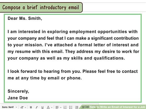 In an email cover letter, there is no need to mention the date unless you are sending it as an attachment. Write An Email For A Job Sample. Job Application Email Format.
