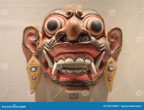 Typical Balinese Wooden Barong Mask Stock Photo Image Of Masks