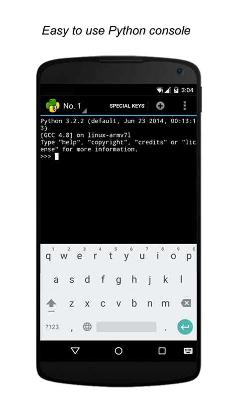 Scripting layer for android is the main android application you need to be able to run your python applications on android, so first you need to install sl4a on either your android emulator or on the. QPython3 for Android - Download | Cafe Bazaar