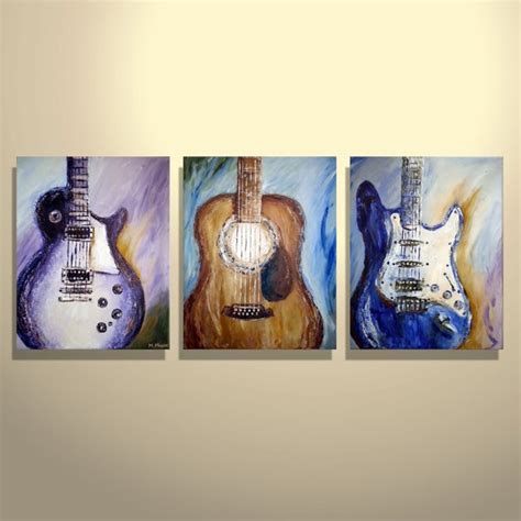 Guitar Painting Music Art Guitar Wall Art Original Modern Etsy