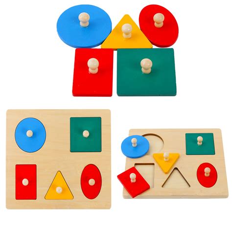 Buy Montessori Multiple Shape Puzzle Babys First Shapes Jumbo Knob