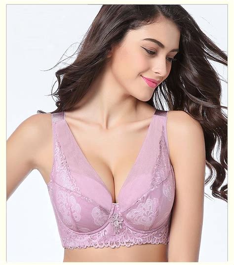Womens Sexy Smooth Essential Padded Plus Size Ultra Thin Underwire Full Coverage Lace Bra Dde