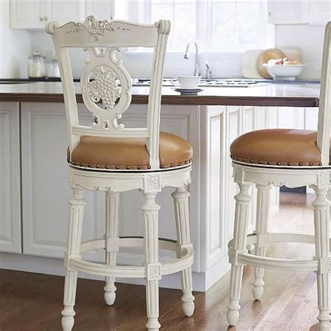 These bar stools are a blend of kitchen meets living room as they're pretty enough to belong in the living room, and certainly comfortable enough to linger on for. Provencal Grapes Swivel Bar Height Bar Stool (30"H seat ...