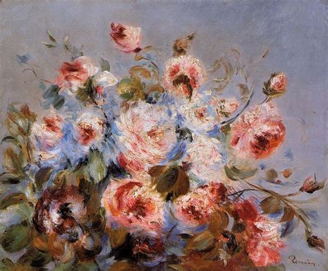 Pierre Auguste Renoi Roses From Wargemont 1885 Renoir Paintings