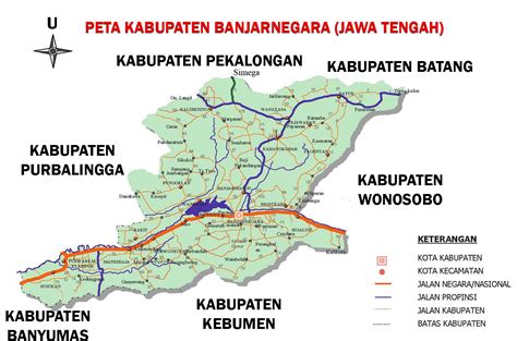 Peta Kabupaten Banjarnegara Jawa Tengah Lengkap Kecamatan Web The