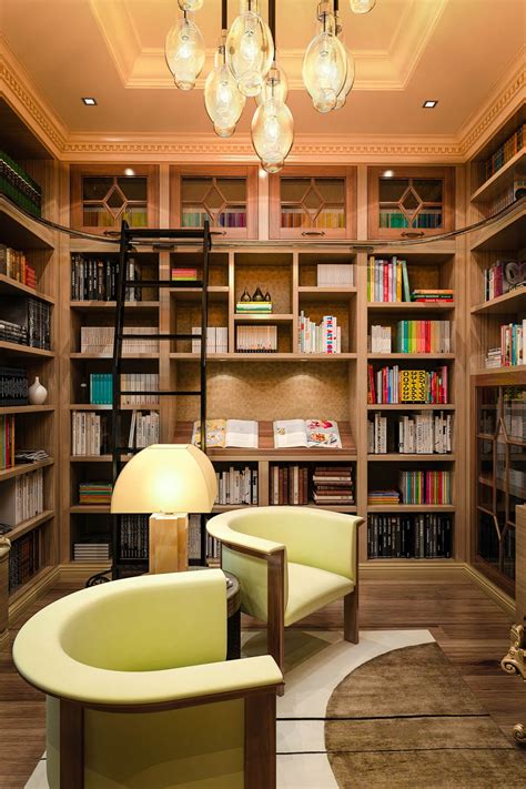 Important Inspiration Home Library Cabinets Great Concept