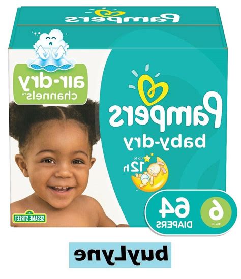 Pampers Baby Dry Disposable Diapers Size 6 64 Count