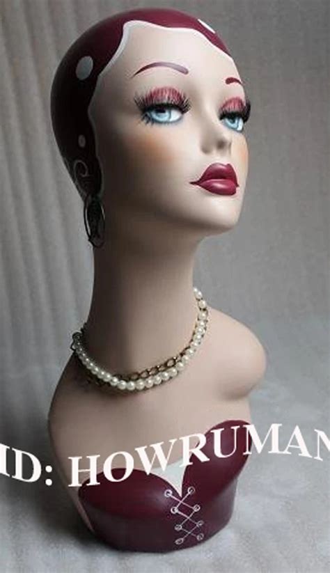 Buy Hand Painted Vintage Female Head Mannequin