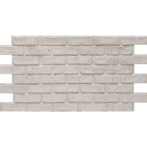 Urestone White 24 In X 46 38 In Faux Used Brick Panel 4 Pack