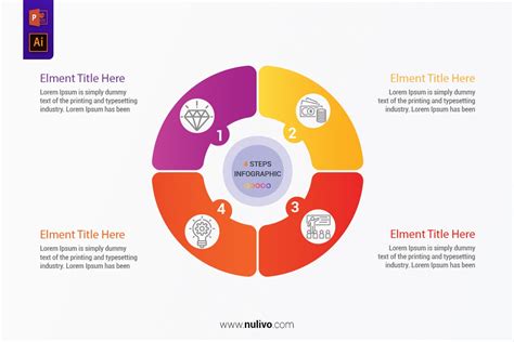 Circular Steps And Process Infographic Template Nulivo Market