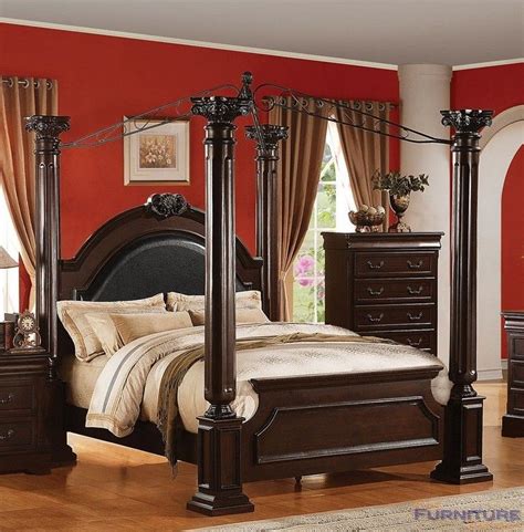 Black canopy bed king plan, make a canopy beds free delivery possible on eligible purchases. Acme Furniture - Roman Empire II California King Bed w ...