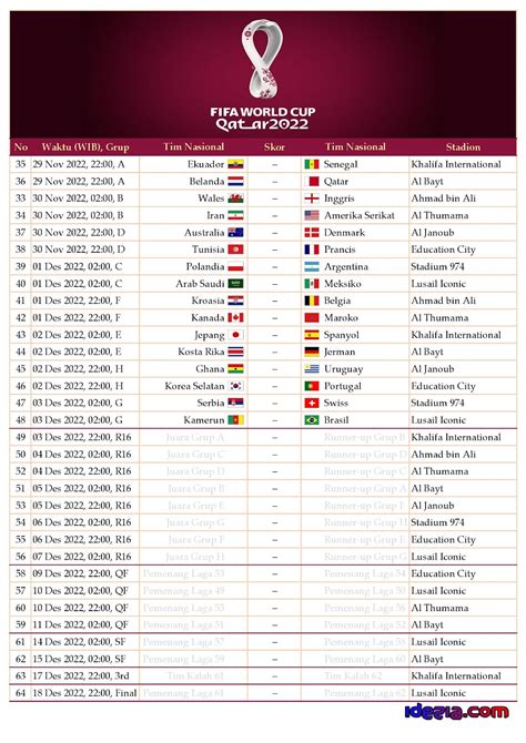 jadwal 16 besar fifa world cup