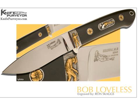 Bob Loveless Custom Knife Rag Micarta Drop Point Hunter With Double