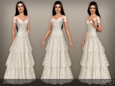 The Sims Resource Vintage Wedding Dress 38